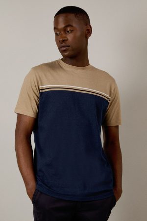 Navy Colourblock T-shirt