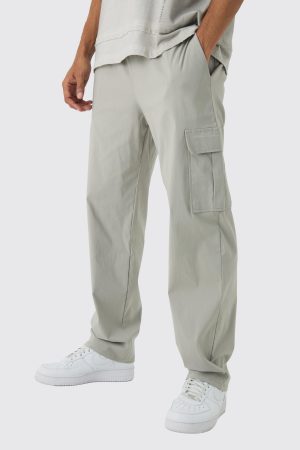 Straight Leg Elasticated Waist Technical Stretch Cargo Trouser