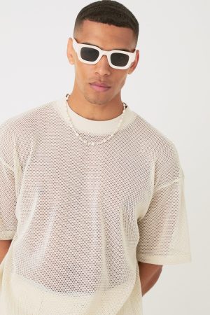 Oversized Open Mesh T-shirt