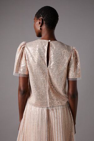 Sequin Tulle Tee