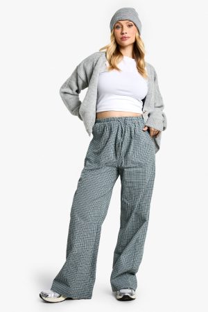 Maternity Check Drawstring Trousers