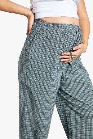 Maternity Check Drawstring Trousers