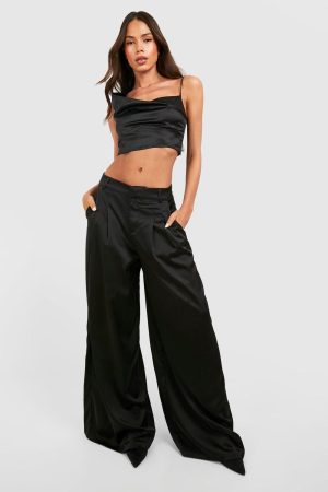 Drape Front Crop Top
