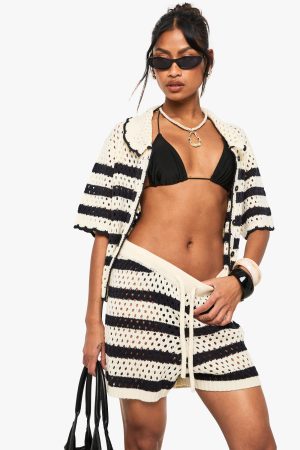 Crochet Stripe Short