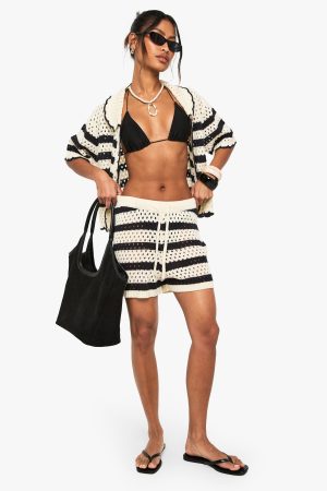 Crochet Stripe Short