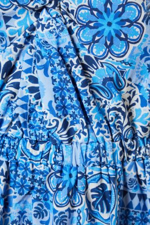 Petite Poplin Twist Front Midi Dress
