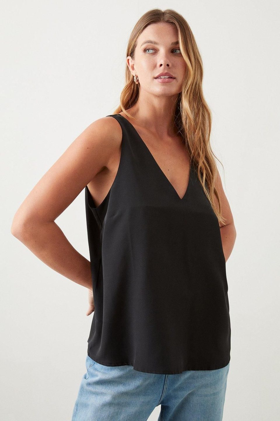Built Up V Neck Cami Top