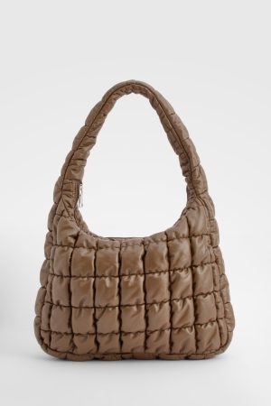 Quilted Slouchy Tote Bag