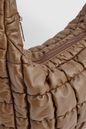 Quilted Slouchy Tote Bag