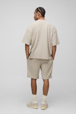 Oversized Boxy Natural Texture T-Shirt