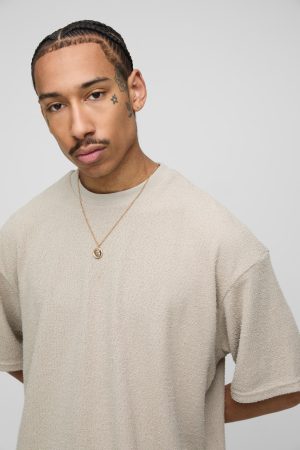 Oversized Boxy Natural Texture T-Shirt