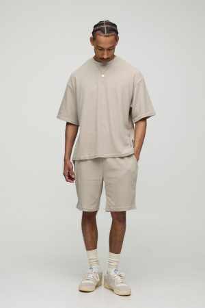 Oversized Boxy Natural Texture T-Shirt