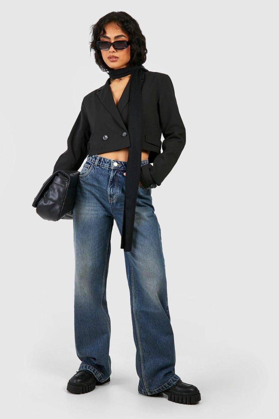 Vintage Wash Straight Leg Jeans