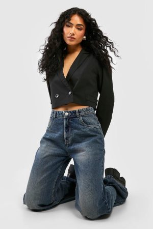 Vintage Wash Straight Leg Jeans