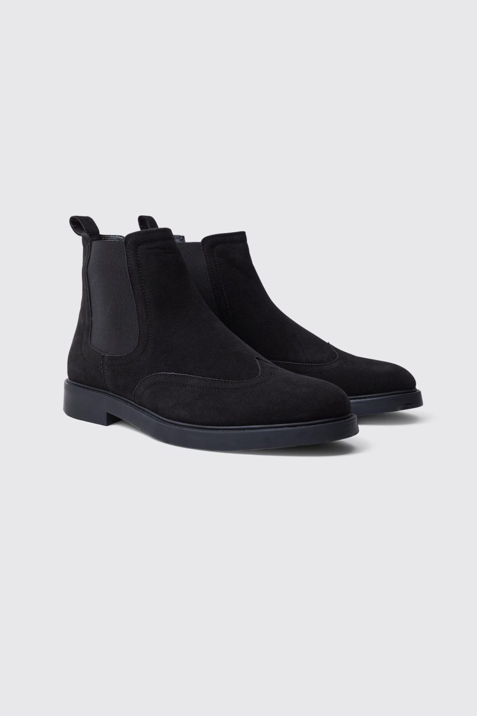 Faux Suede Chelsea Boots