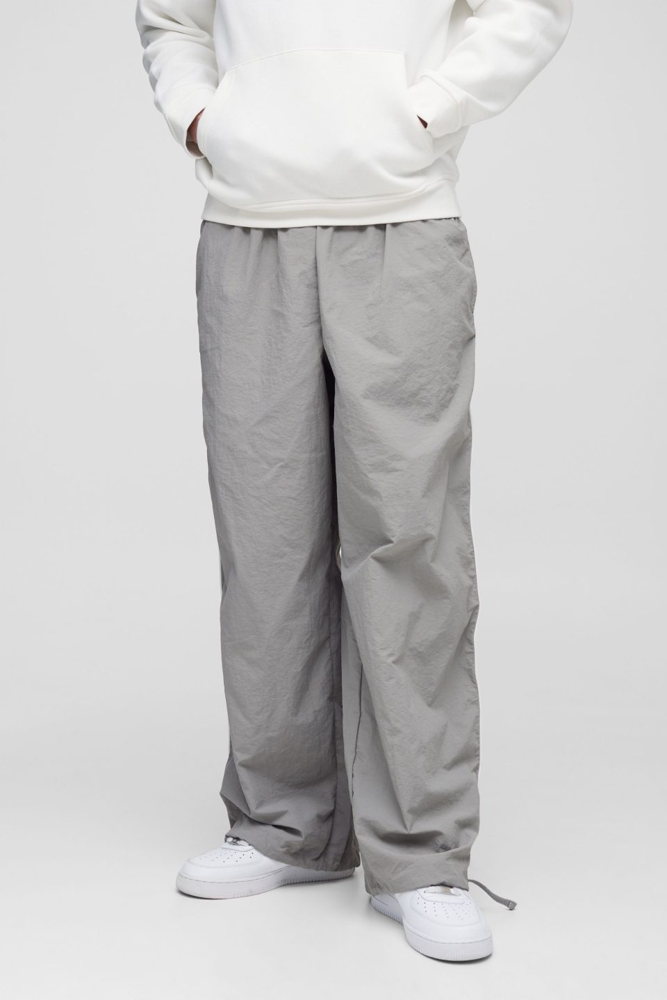 Tall Piping Detail Parachute Trousers