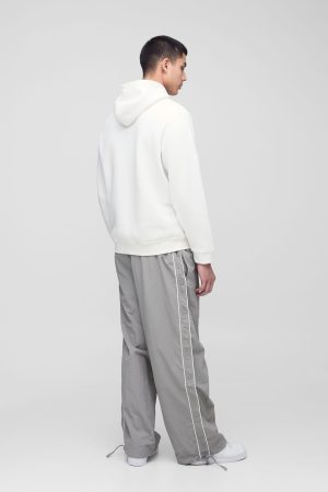 Tall Piping Detail Parachute Trousers