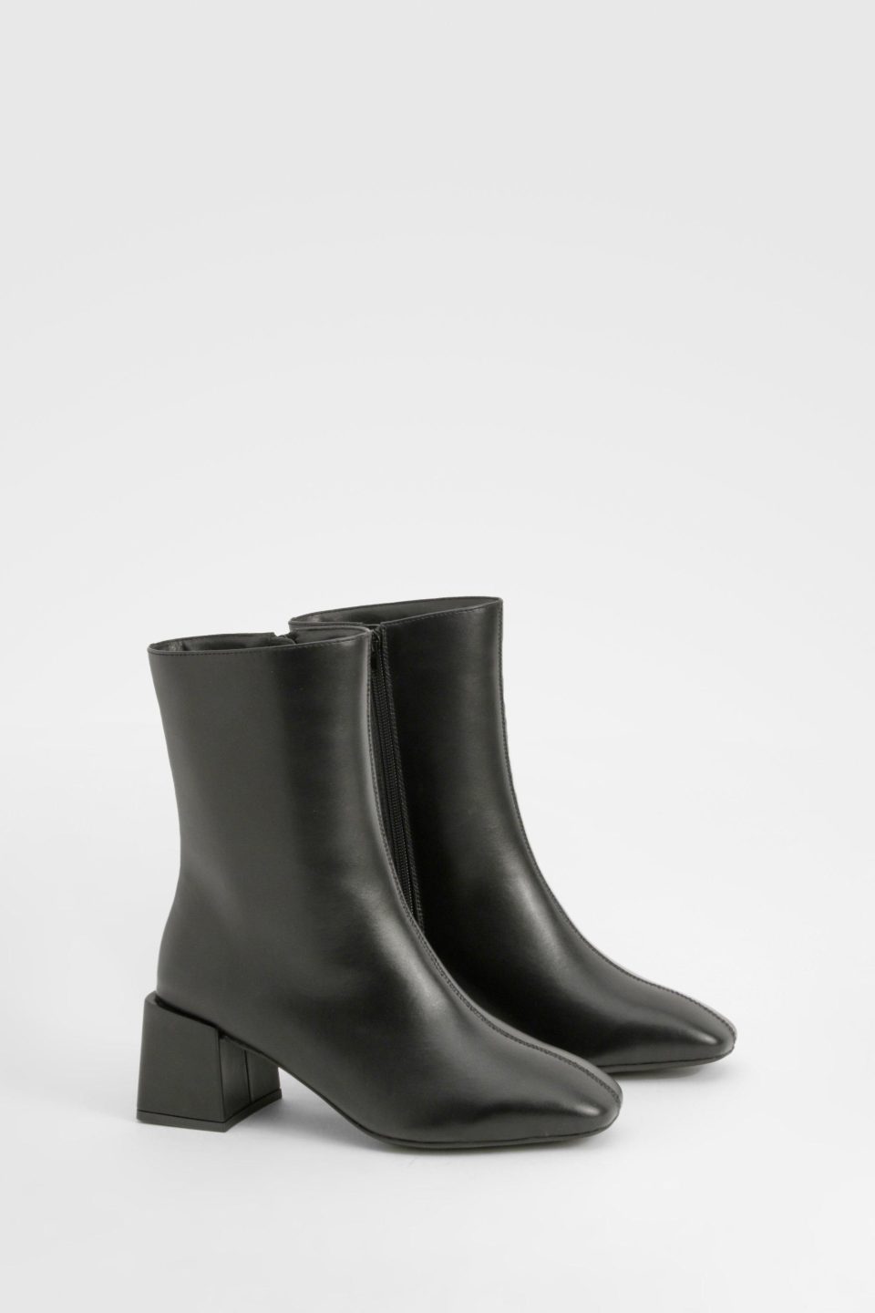 Wide Fit Basic Low Block Heel Shoe Boot