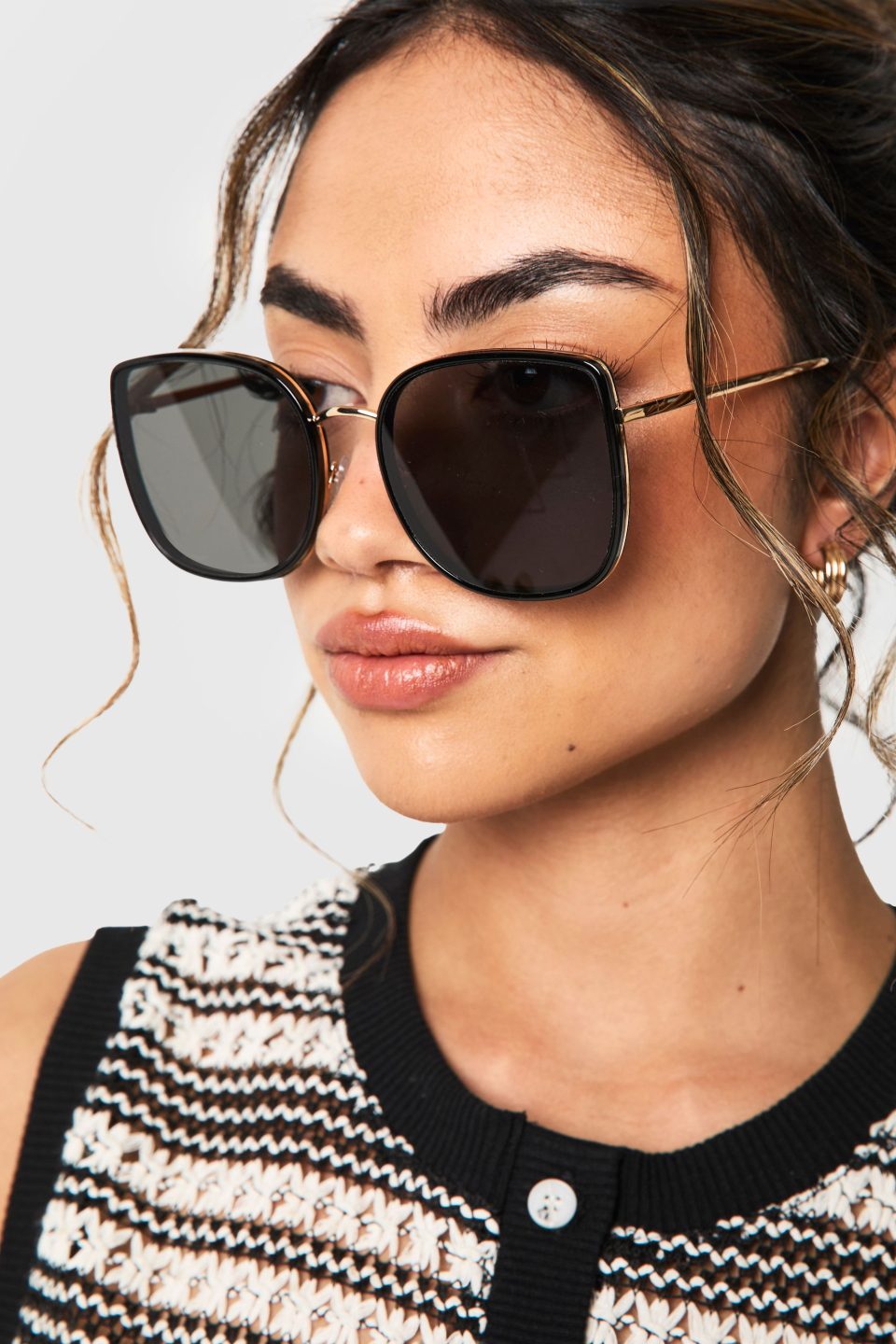 Metal Frame Square Sunglasses