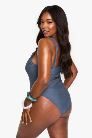 PLUS BEAD TRIM SWIMSUIT