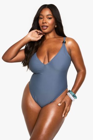 PLUS BEAD TRIM SWIMSUIT