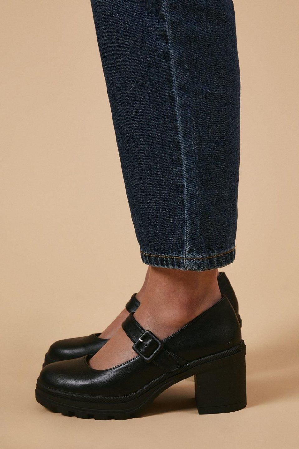 Viola Mary Jane Platform Heeled Court Shoes