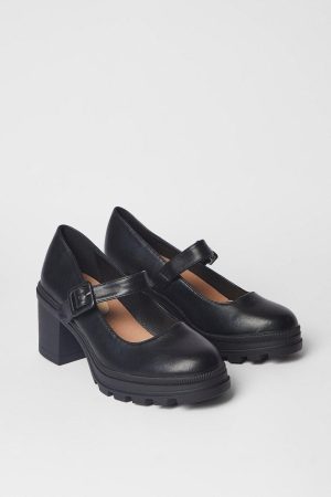 Viola Mary Jane Platform Heeled Court Shoes