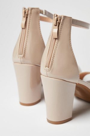 Wide Fit Sadie Back Zip High Block Heeled Sandals