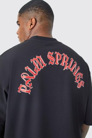 Plus Oversized Extended Neck Graffiti T-shirt