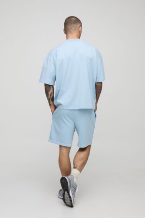 Oversized Short Length T-shirt And Short Set