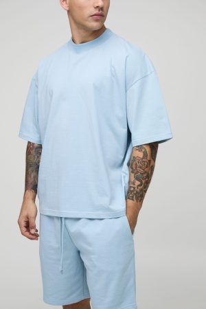 Oversized Short Length T-shirt And Short Set