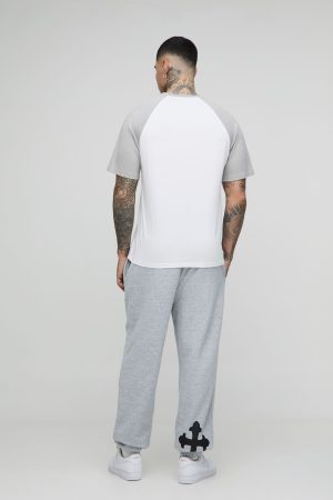 Tall Cross Print Oversized Jogger