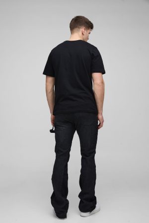 Tall Gothic Cross Gusset Flared Jeans