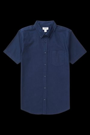 Navy Short Sleeve Oxford Shirt