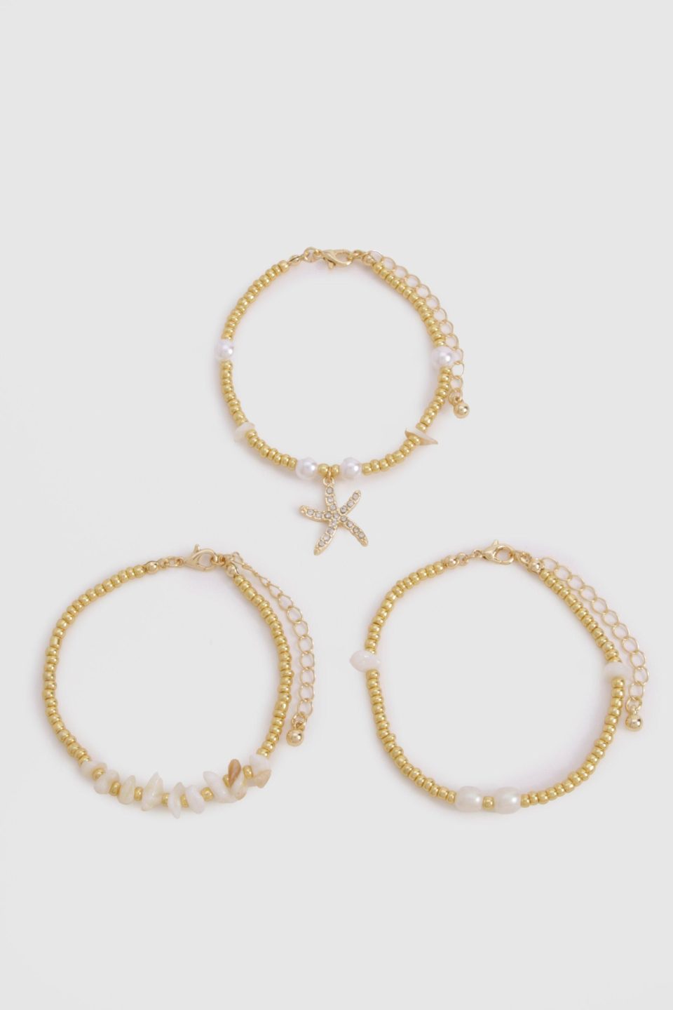 Starfish & Pearl 3 Pack Bracelets