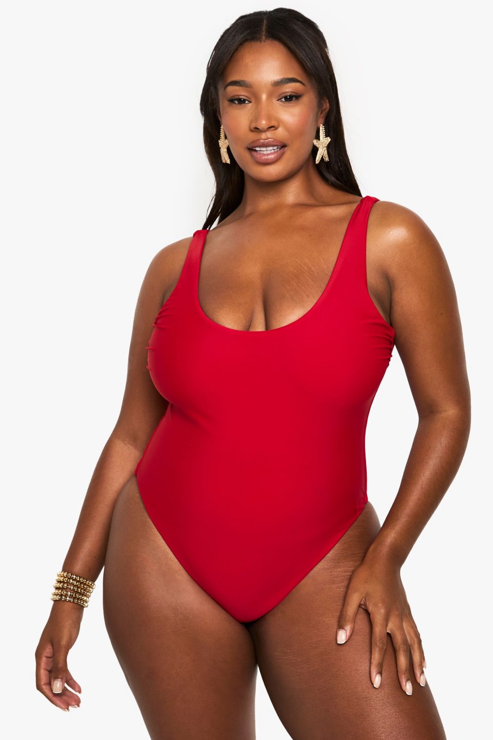 Plus Swimwear Essentials Scoop Swimsuit