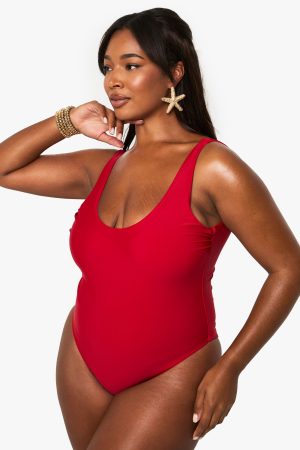 Plus Swimwear Essentials Scoop Swimsuit