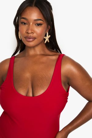 Plus Swimwear Essentials Scoop Swimsuit