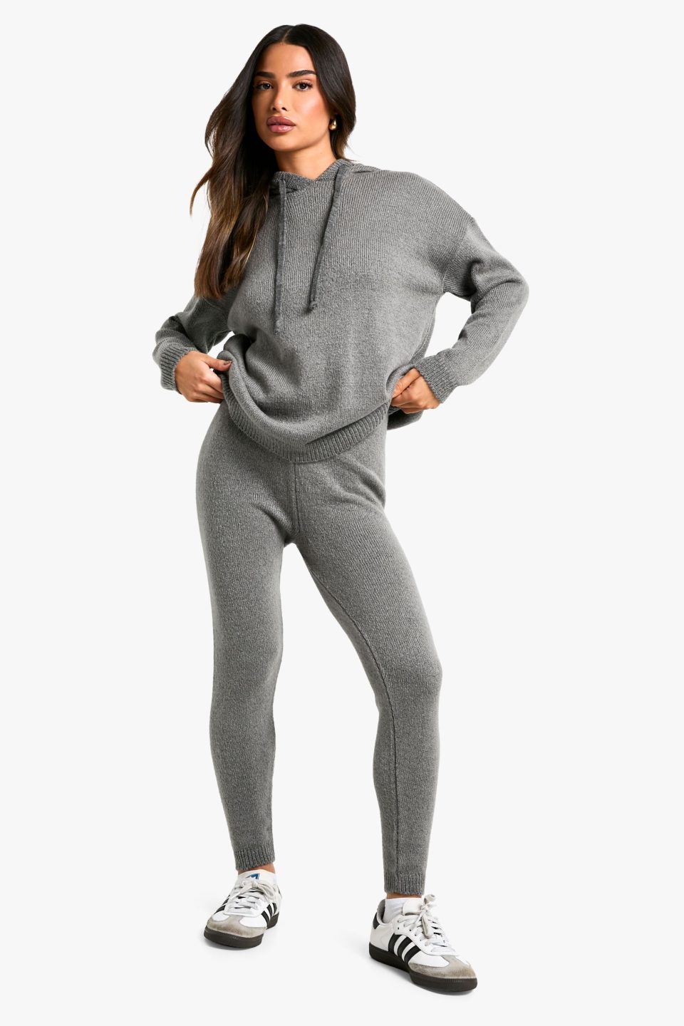 Petite Soft Knit Hoodie & Trouser Co-ord