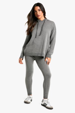 Petite Soft Knit Hoodie & Trouser Co-ord