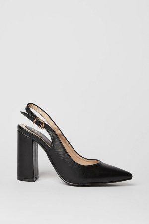 Binx High Block Heel Slingback Court Shoes