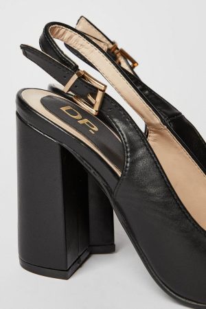 Binx High Block Heel Slingback Court Shoes