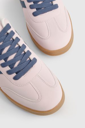 Contrast Stripe Platform Trainers