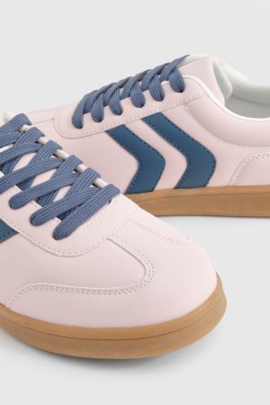 Contrast Stripe Platform Trainers