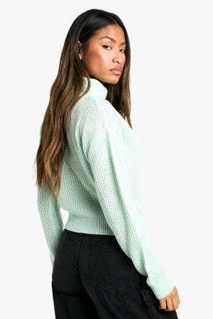 Basic Roll Neck Crop Jumper