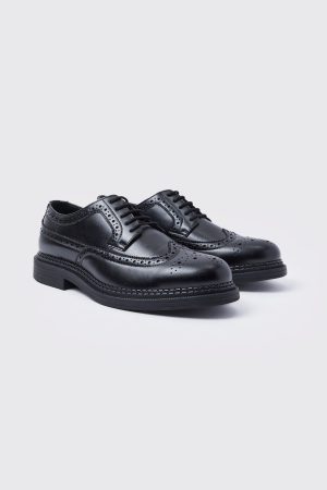 Classic Faux Leather Brogue