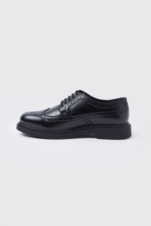 Classic Faux Leather Brogue
