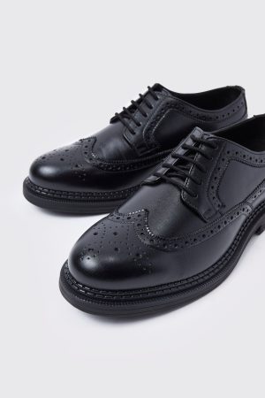 Classic Faux Leather Brogue