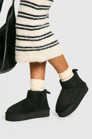Platform Cosy Ankle Boots