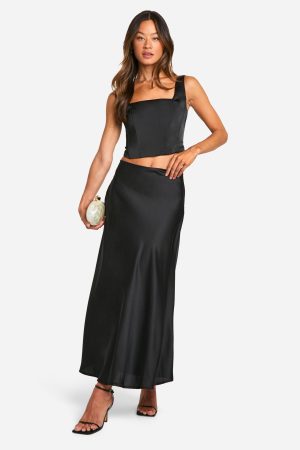 Tall Satin Slip Midaxi Skirt